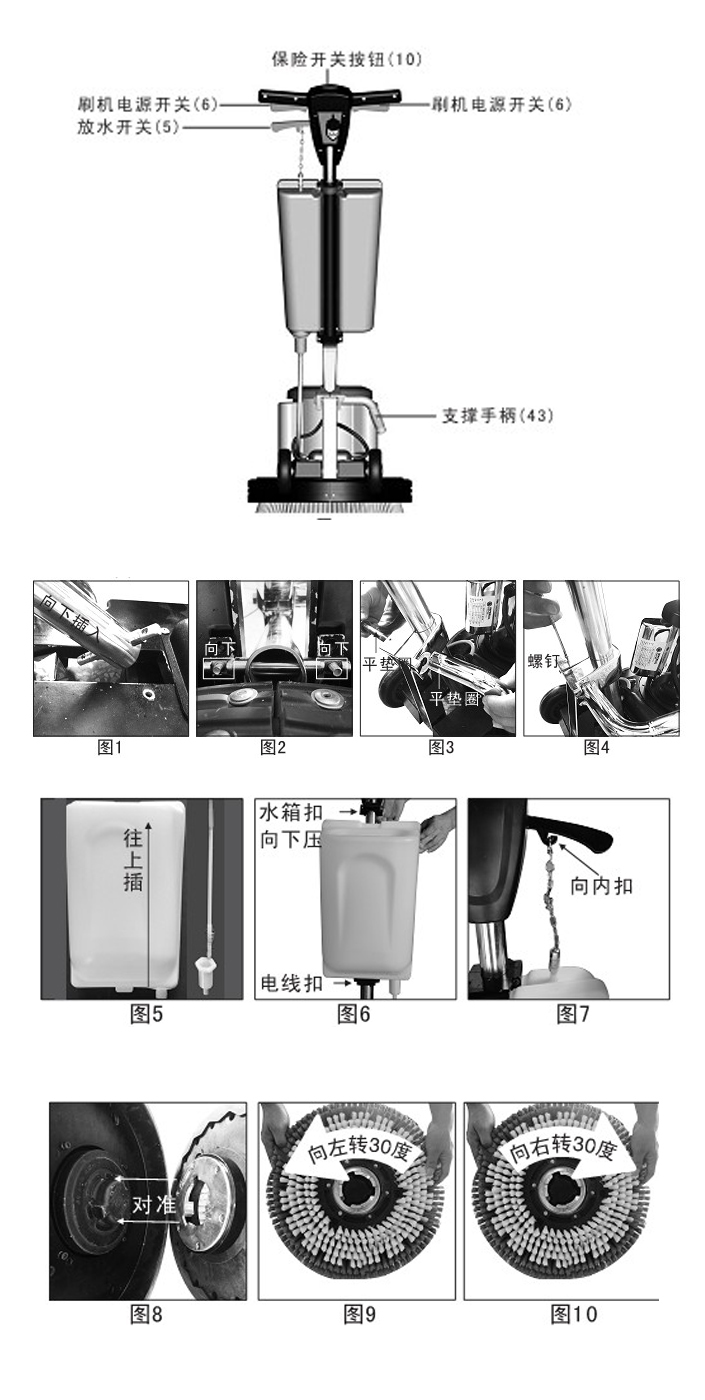 多功能刷地机BF519 吸尘器 酒店清洁器 JJHOME酒店用品1号店