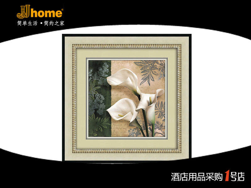 酒店客房用品 软装饰品摆件 挂画 金属边框 欧式风格 时尚 名家画作