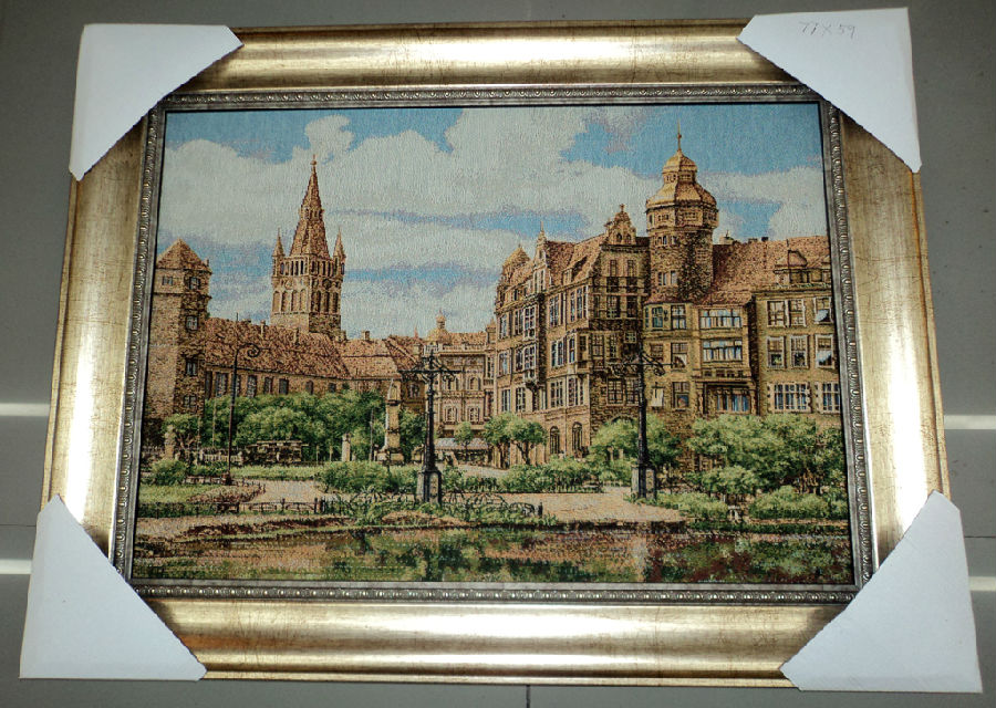 酒店客房用品 软装饰品摆件 金属画框 机绣挂画 定制 星级酒店用品